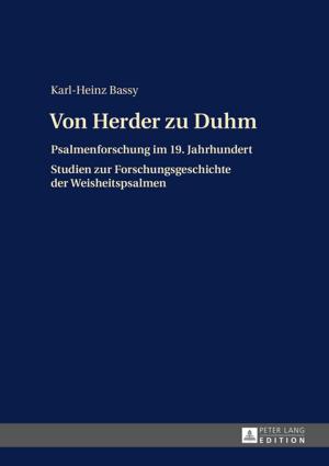 Cover of the book Von Herder zu Duhm by 