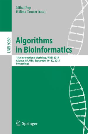 Cover of the book Algorithms in Bioinformatics by Hans-Peter Ries, Karl-Heinz Schnieder, Björn Papendorf, Ralf Großbölting, Sebastian Berg