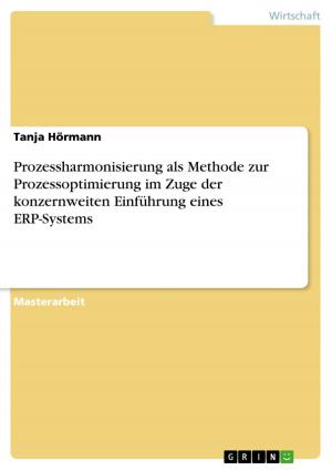 Cover of the book Prozessharmonisierung als Methode zur Prozessoptimierung im Zuge der konzernweiten Einführung eines ERP-Systems by Andreas Müller