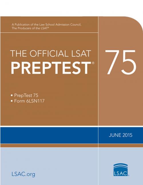 Cover of the book The Official LSAT PrepTest 75 by Law School Admission Council, Law School Admission Council