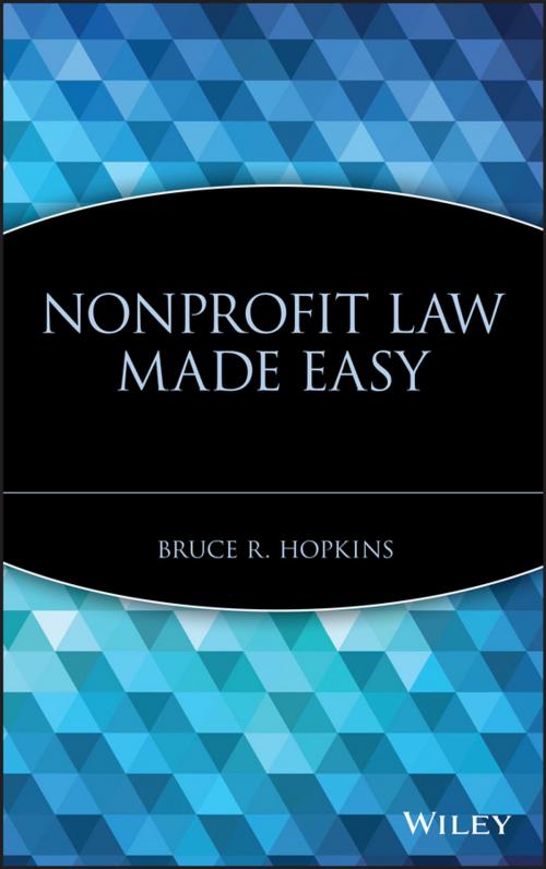 Cover of the book Nonprofit Law Made Easy by Bruce R. Hopkins, Wiley