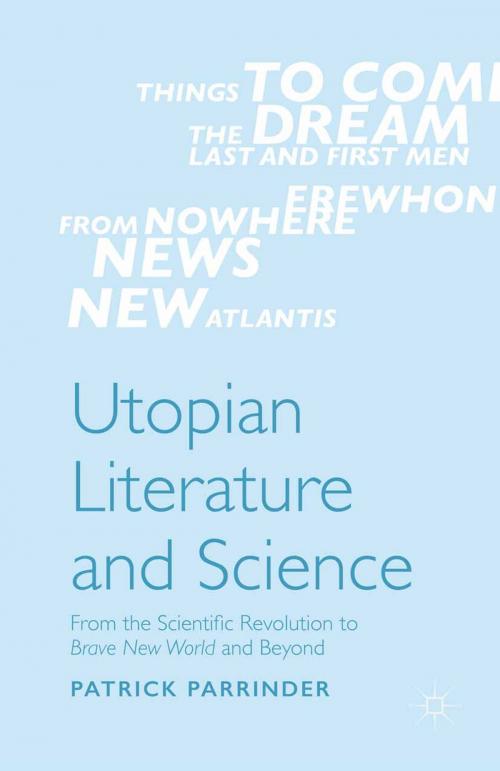 Cover of the book Utopian Literature and Science by Patrick Parrinder, Palgrave Macmillan UK