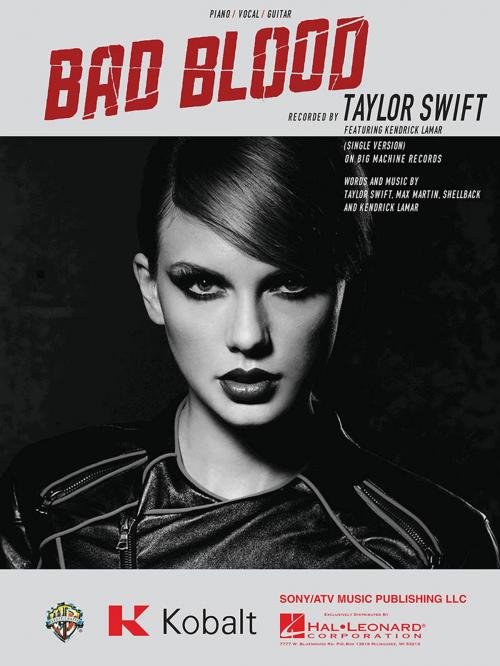 Cover of the book Bad Blood Sheet Music by Taylor Swift, Hal Leonard