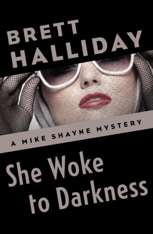 Cover of the book She Woke to Darkness by Brett Halliday, MysteriousPress.com/Open Road