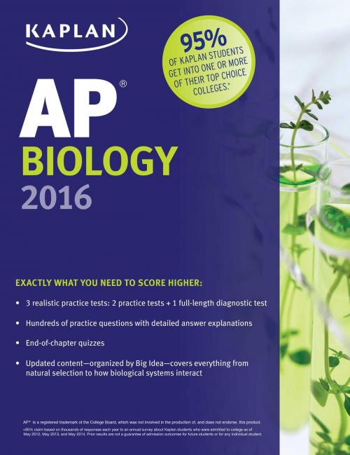 Cover of the book Kaplan AP Biology 2016 by Linda Brooke Stabler, Mark Metz, Allison Wilkes, M.D., Kaplan Publishing