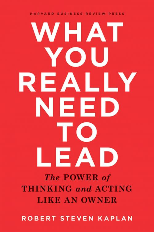 Cover of the book What You Really Need to Lead by Robert Steven Kaplan, Harvard Business Review Press