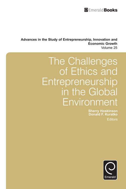 Cover of the book The Challenges of Ethics and Entrepreneurship in the Global Environment by , Emerald Group Publishing Limited