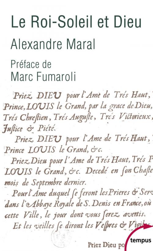 Cover of the book Le Roi-Soleil et Dieu by Marc FUMAROLI, Alexandre MARAL, Place des éditeurs