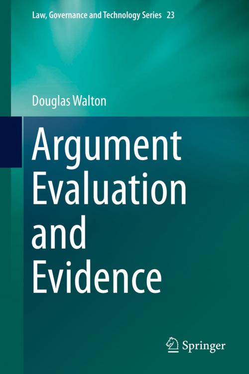 Cover of the book Argument Evaluation and Evidence by Douglas Walton, Springer International Publishing
