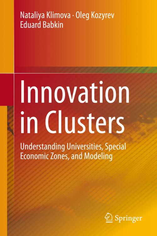 Cover of the book Innovation in Clusters by Nataliya Klimova, Oleg Kozyrev, Eduard Babkin, Springer International Publishing