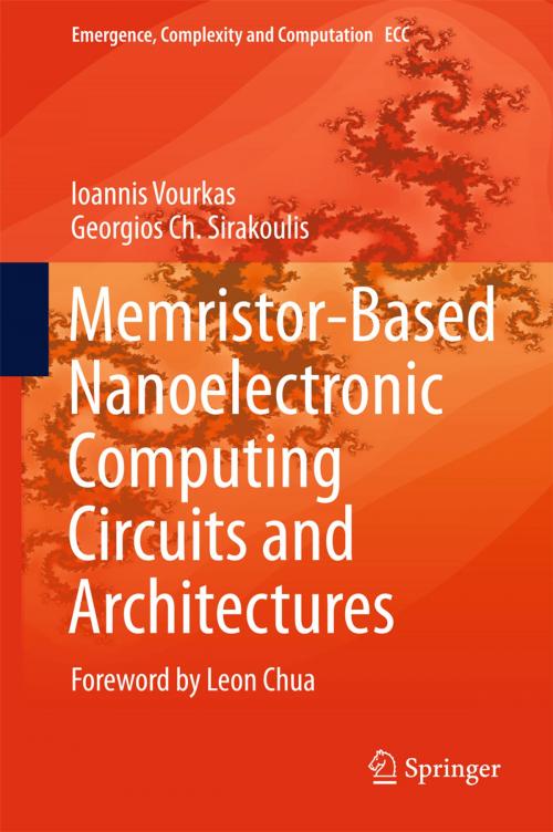 Cover of the book Memristor-Based Nanoelectronic Computing Circuits and Architectures by Georgios Ch. Sirakoulis, Ioannis Vourkas, Springer International Publishing