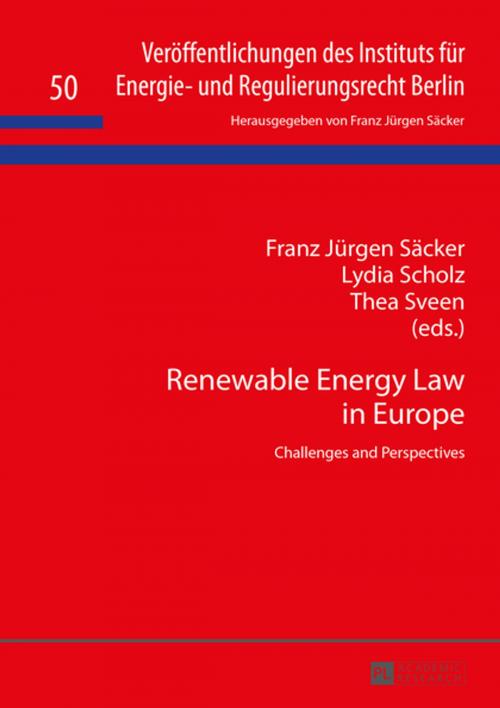 Cover of the book Renewable Energy Law in Europe by , Peter Lang