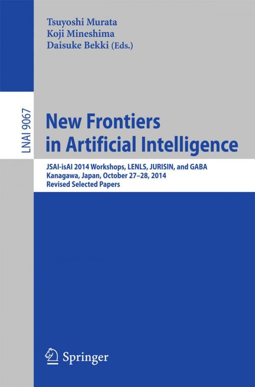 Cover of the book New Frontiers in Artificial Intelligence by , Springer Berlin Heidelberg