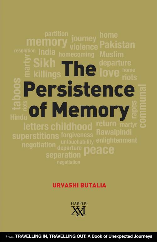 Cover of the book The Persistence of Memory by Urvashi Butalia, HarperCollins Publishers India