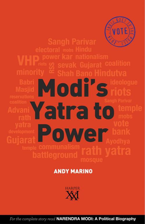 Cover of the book Modi's Yatra to Power by Andy Marino, HarperCollins Publishers India
