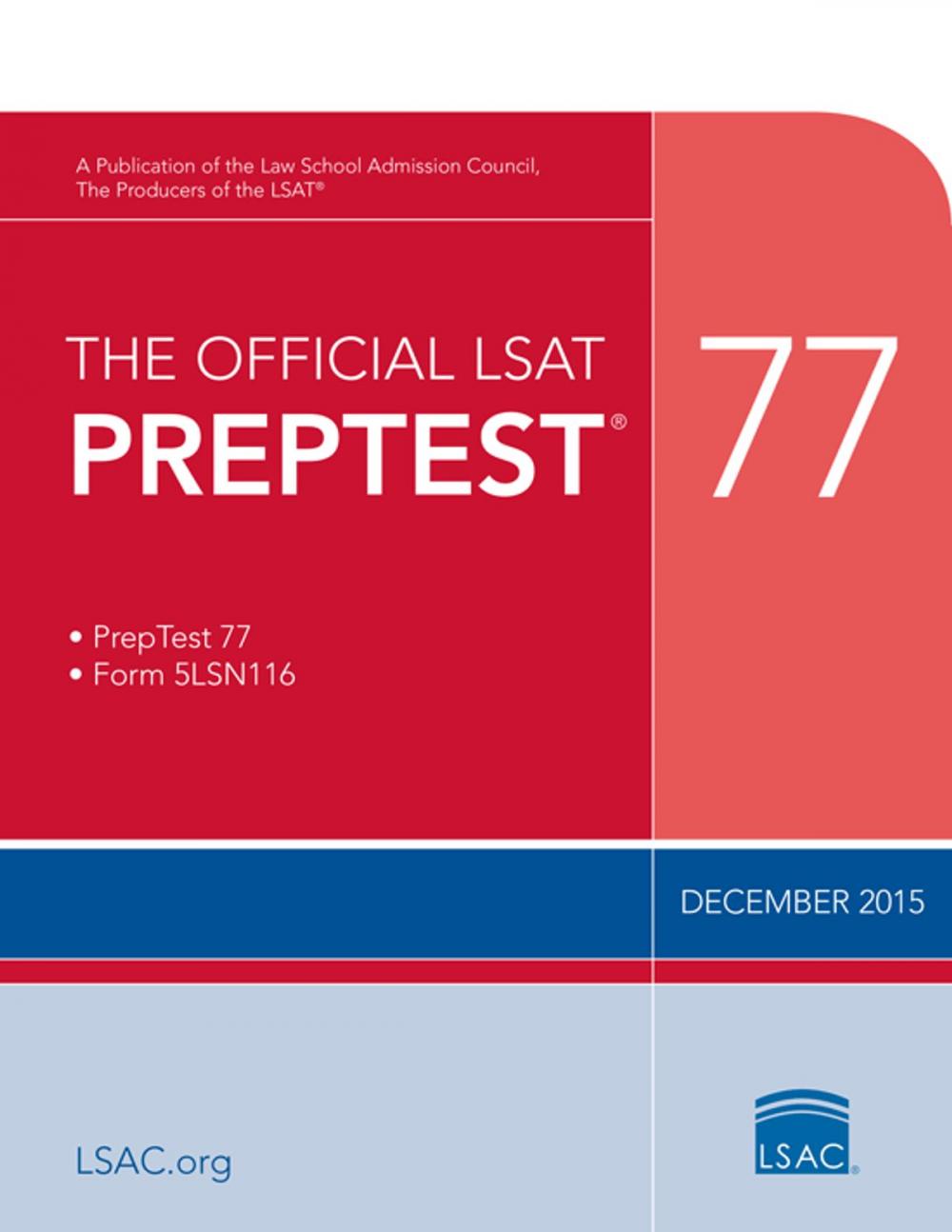 Big bigCover of The Official LSAT PrepTest 77