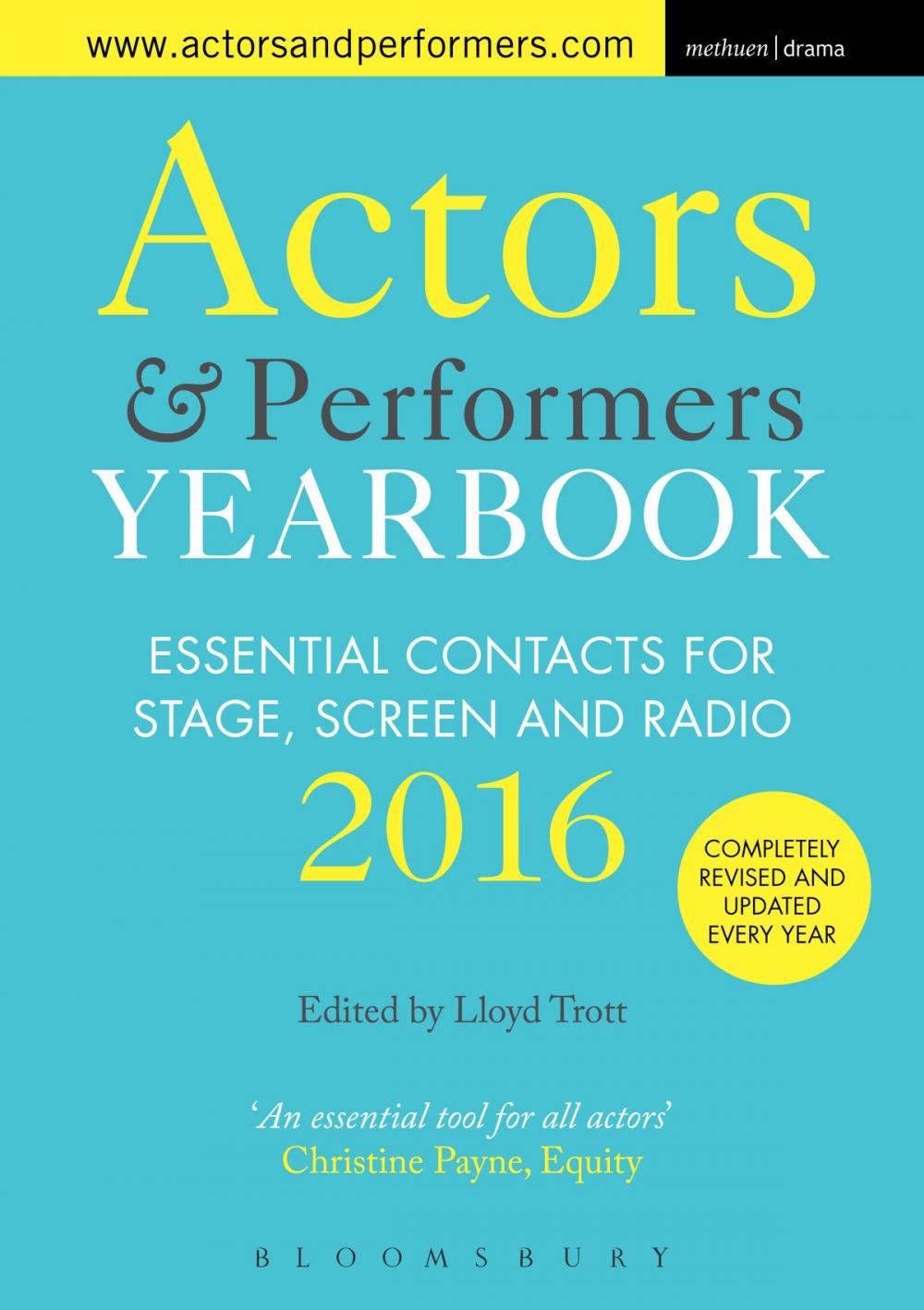 Big bigCover of Actors and Performers Yearbook 2016
