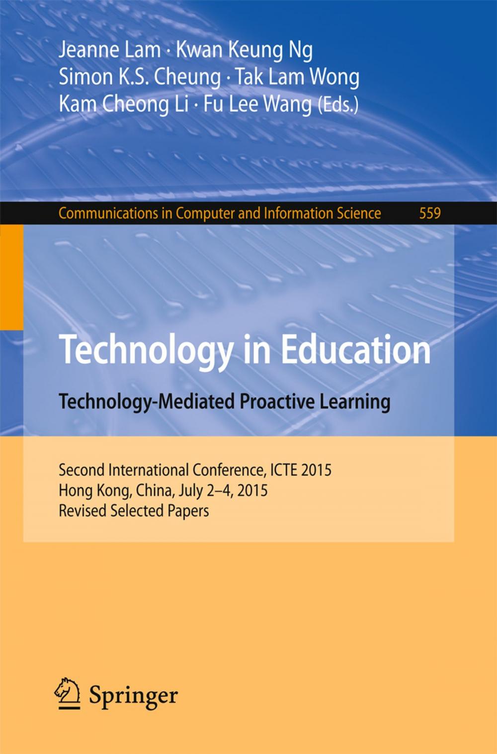 Big bigCover of Technology in Education. Technology-Mediated Proactive Learning
