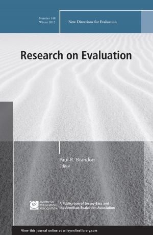 Cover of the book Research on Evaluation by Terri Levine, Larina Kase, Joe Vitale