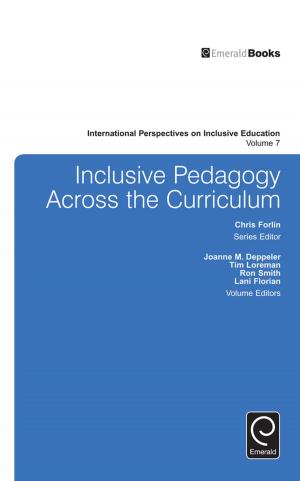 Cover of the book Inclusive Pedagogy Across the Curriculum by Amanda Watkins, Cor J. W. Meijer