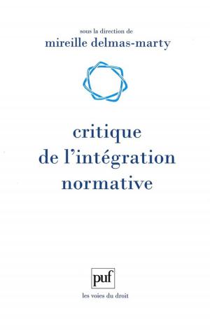 Cover of the book Critique de l'intégration normative by Pierre Fédida