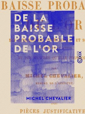 Book cover of De la baisse probable de l'or