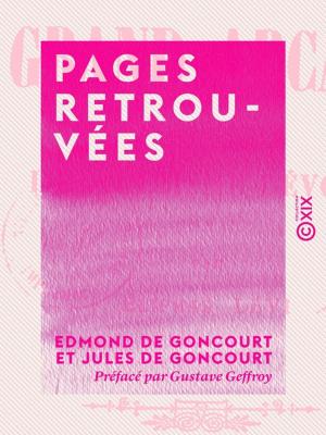 Cover of the book Pages retrouvées by Gabriel Séailles