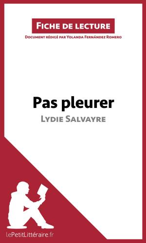 Cover of the book Pas pleurer de Lydie Salvayre (fiche de lecture) by Mélanie Ackerman, Florence Balthasar, lePetitLitteraire.fr