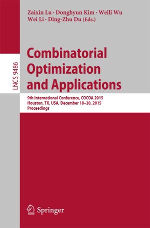 Cover of the book Combinatorial Optimization and Applications by Rafael Morales