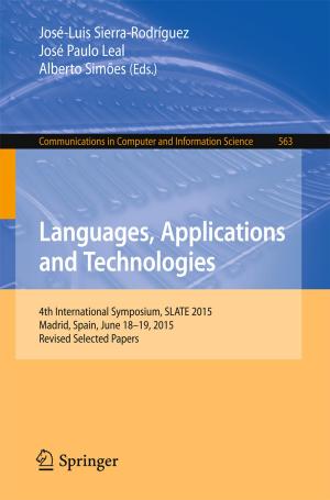 Cover of the book Languages, Applications and Technologies by Charu C. Aggarwal