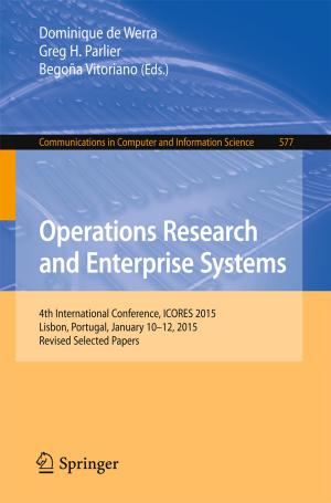Cover of the book Operations Research and Enterprise Systems by Fabio Botelho