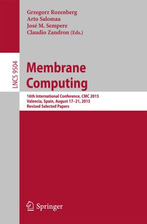 Cover of the book Membrane Computing by Emiliano Cristiani, Benedetto Piccoli, Andrea Tosin
