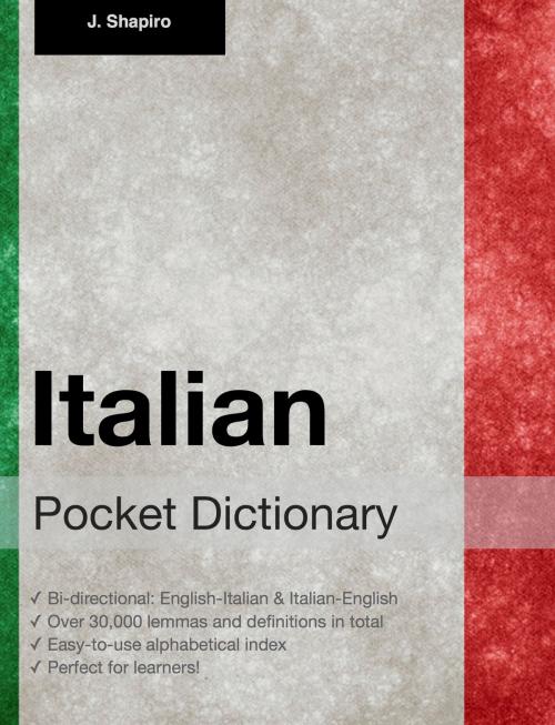 Cover of the book Italian Pocket Dictionary by John Shapiro, Fluo!