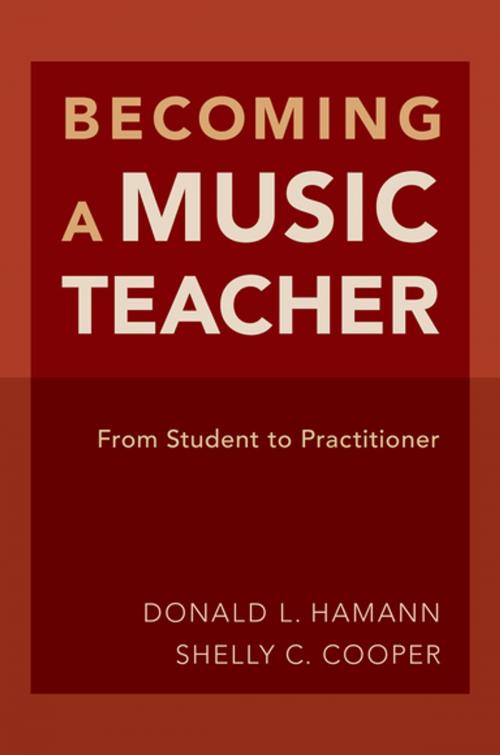 Cover of the book Becoming a Music Teacher by Donald L. Hamann, Shelly Cooper, Oxford University Press
