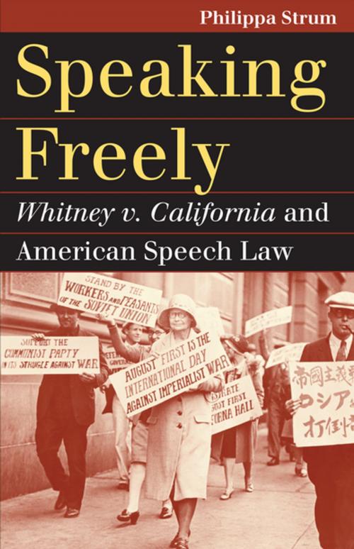 Cover of the book Speaking Freely by Philippa Strum, University Press of Kansas