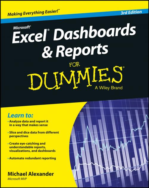 Cover of the book Excel Dashboards and Reports for Dummies by Michael Alexander, Wiley
