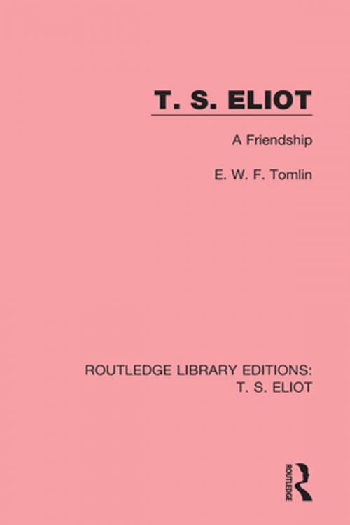 Cover of the book T. S. Eliot by Frederick Tomlin, Taylor and Francis