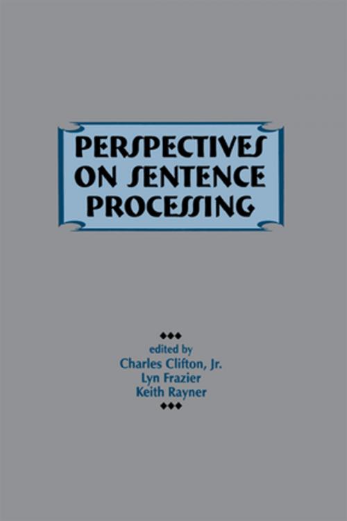 Cover of the book Perspectives on Sentence Processing by , Taylor and Francis