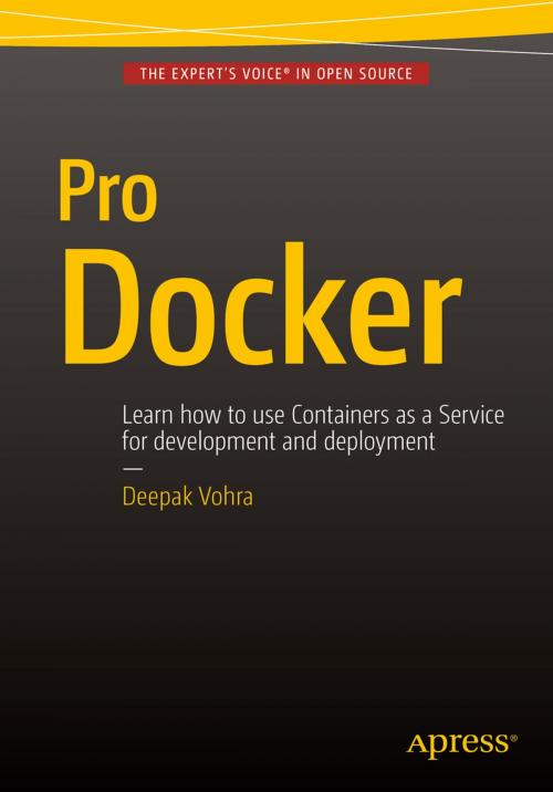 Cover of the book Pro Docker by Deepak Vohra, Apress
