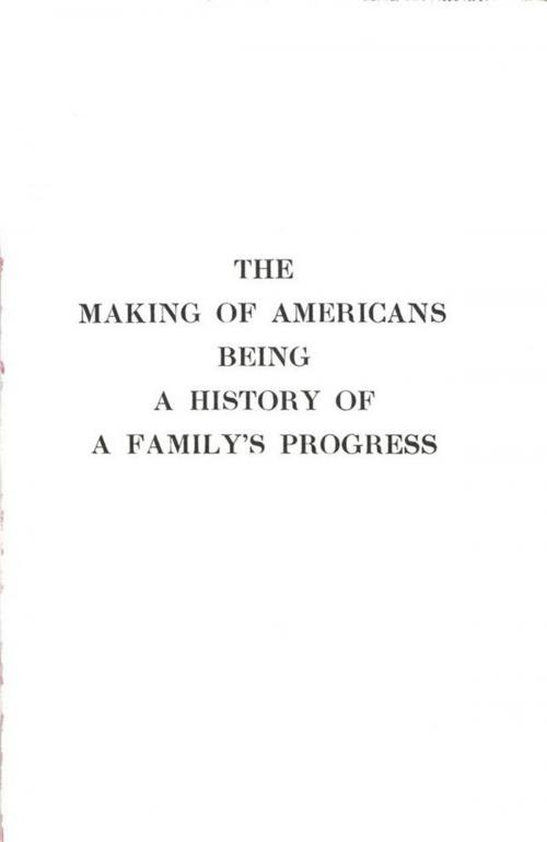 Cover of the book The Making Of Americans by Gertrude Stein, Olympia Press