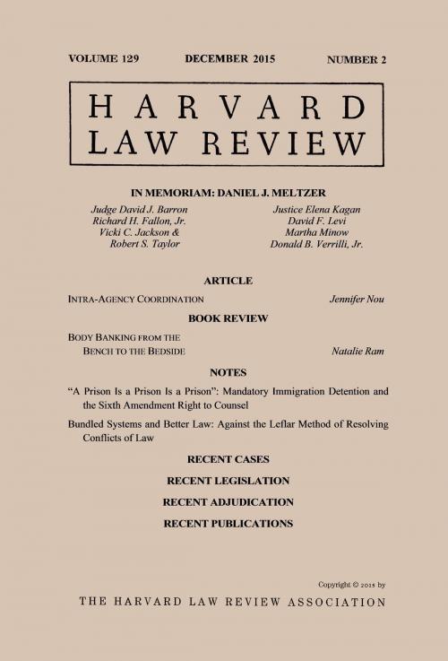 Cover of the book Harvard Law Review: Volume 129, Number 2 - December 2015 by Harvard Law Review, Quid Pro, LLC