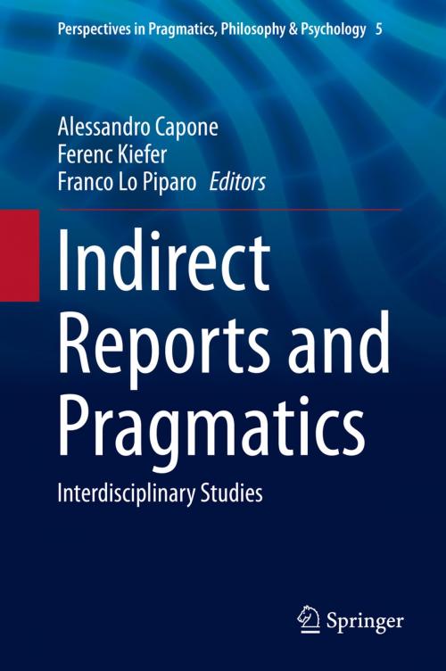 Cover of the book Indirect Reports and Pragmatics by , Springer International Publishing