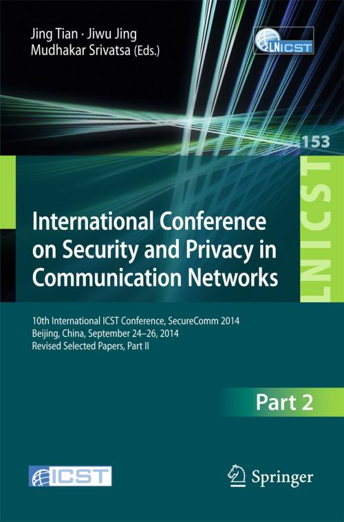 Cover of the book International Conference on Security and Privacy in Communication Networks by , Springer International Publishing