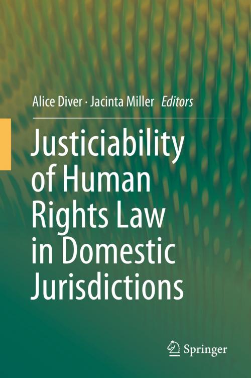 Cover of the book Justiciability of Human Rights Law in Domestic Jurisdictions by , Springer International Publishing