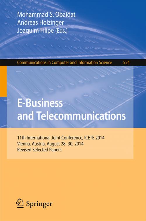 Cover of the book E-Business and Telecommunications by , Springer International Publishing