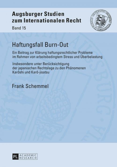 Cover of the book Haftungsfall Burn-Out by Frank Schemmel, Peter Lang