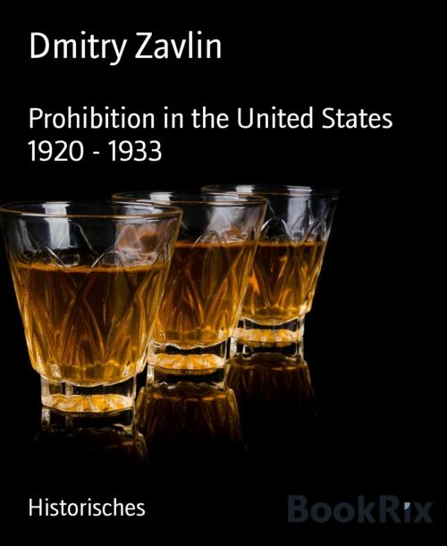 Cover of the book Prohibition in the United States 1920 - 1933 by Dmitry Zavlin, BookRix