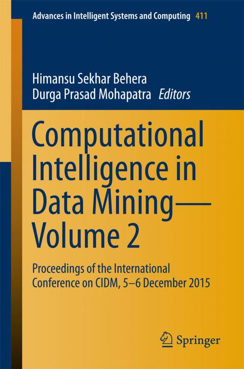 Cover of the book Computational Intelligence in Data Mining—Volume 2 by , Springer India