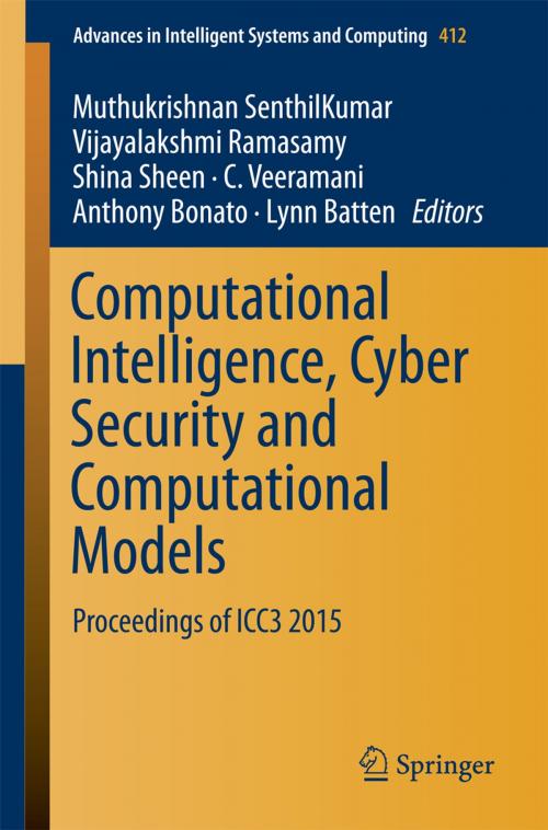 Cover of the book Computational Intelligence, Cyber Security and Computational Models by , Springer Singapore
