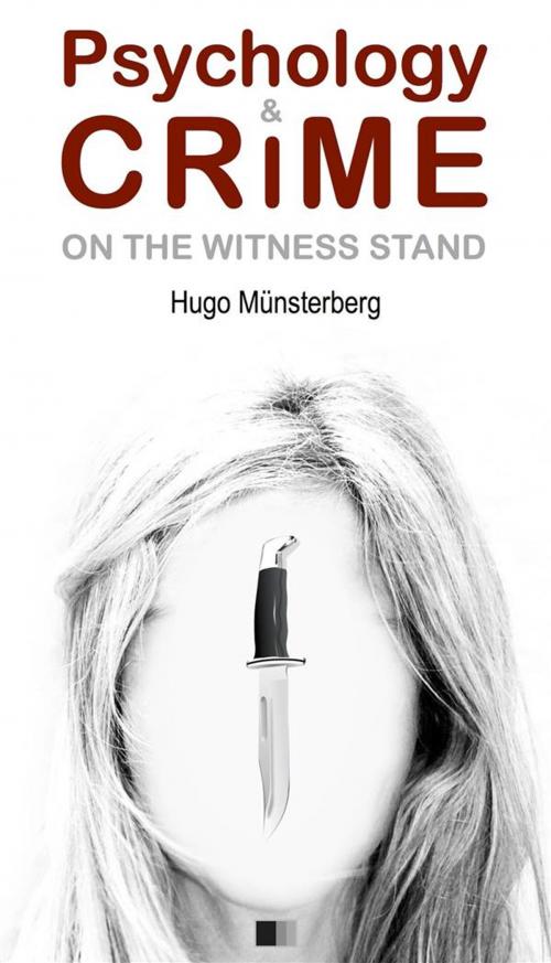 Cover of the book Psychology and crime by Hugo Münsterberg, FV Éditions